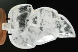 Gorgeous, Polished Clear Quartz Leaf with Stand - Madagascar #355280-2